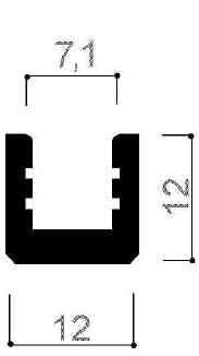 code art. FM1330 : special aluminum profile