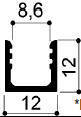 code art. FM2048 : special aluminum profile