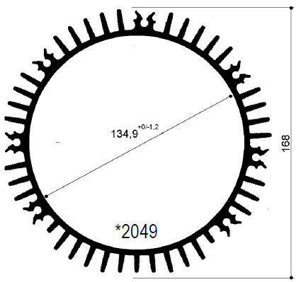 code art. FM2049 : Aluminum heat sinks in bars