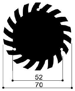 code art. FM20723D70: Aluminum heat sinks in bars