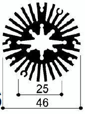 code art. FM2074D46: Aluminum heat sinks in bars