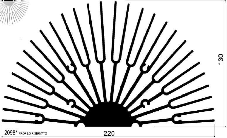 code art. FM2098 : Aluminum heat sinks in bars