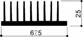 code art. FM2112 : Aluminum heat sinks in bars