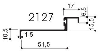 code art. FM2127 : special aluminum profile