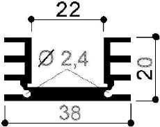 code art. FM2129: Aluminum heat sinks in bars