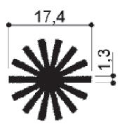 code art. FM2139: Aluminum heat sinks in bars