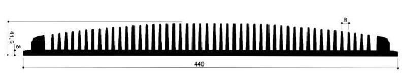 code art. FM2141 : Aluminum heat sinks in bars