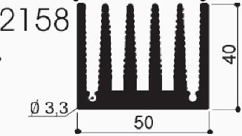 code art. FM2158 : Aluminum heat sinks in bars