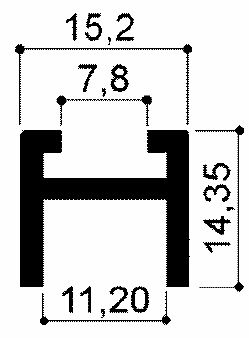 code art. FM2165 : special aluminum profile