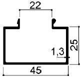 code art. FM2183 : special aluminum profile