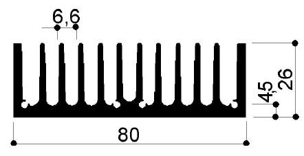 code art. FM2197 : Aluminum heat sinks in bars