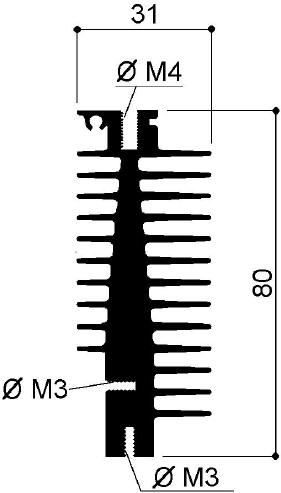 code art. FM2199 : Aluminum heat sinks in bars