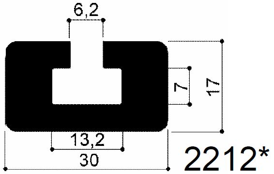 code art. FM2212 : customized aluminum profile