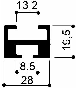 code art. FM2243 : special aluminum profile