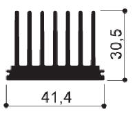 code art. FM2266 : Aluminum heat sinks in bars