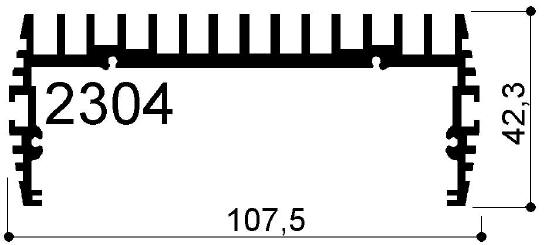 code art. FM2304 : Aluminum heat sinks in bars