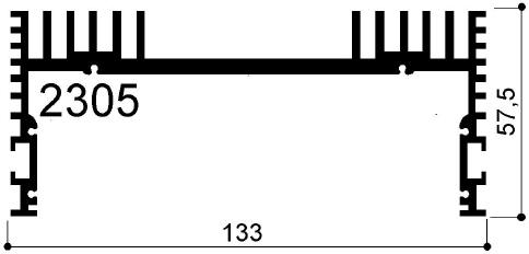 code art. FM2305 : Aluminum heat sinks in bars