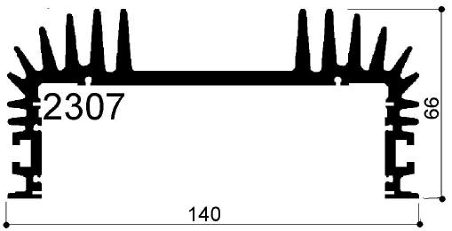 code art. FM2307 : Aluminum heat sinks in bars