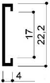 code art. FM2322 : special aluminum profile