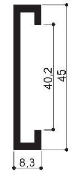 code art. FM2343 : special aluminum profile