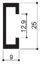 code art. FM2351 : special aluminum profile