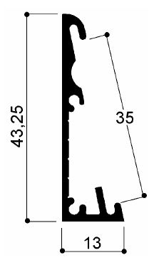 code art. FM2355: special aluminum profile