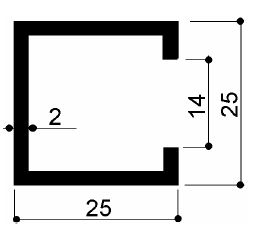 code art. FM2357 : special aluminum profile