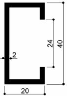 code art. FM2358 : special aluminum profile