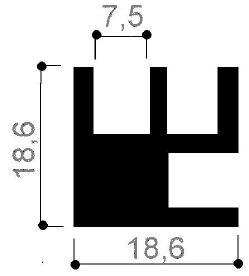 code art. FM3027 : special aluminum profile