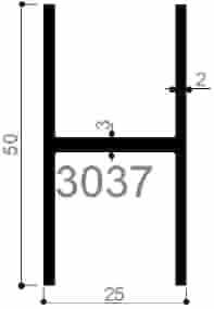 code art. FM3037 : special aluminum profile