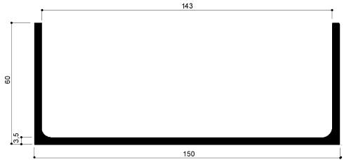 code art. FM3047 : special aluminum profile