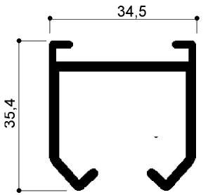 code art. FM3048 : special aluminum profile