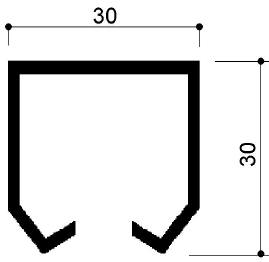 code art. FM3050 : special aluminum profile