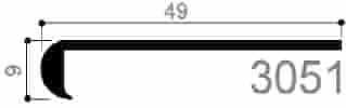 code art. FM3051 : special aluminum profile