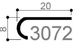 code art. FM3072 : special aluminum profile