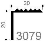 code art. FM3079 : special aluminum profile