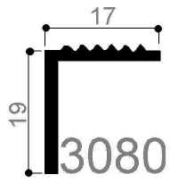 code art. FM3080 : special aluminum profile