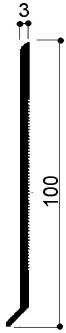 code art. FM3089 : skirting aluminum profile