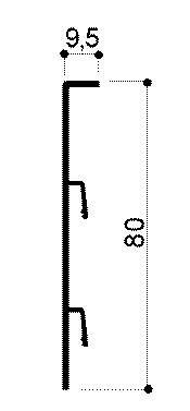 code art. FM3094 aluminum skirting board