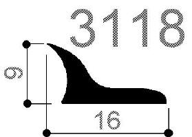 code art. FM3118 : special aluminum profile