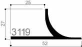code art. FM3119 : special aluminum profile