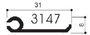 code art. FM3147 : special aluminum profile