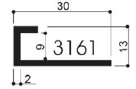 code art. FM3161 : special aluminum profile