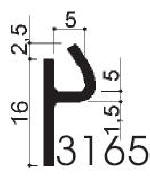 code art. FM3165 : special aluminum profile