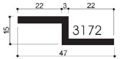 code art. FM3172 : special aluminum profile