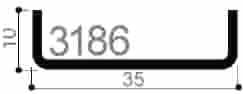 code art. FM3186 : special aluminum profile