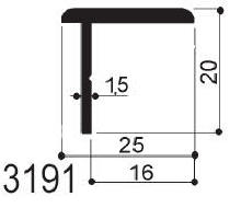 code art. FM3191 : special aluminum profile