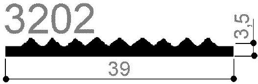 code art. FM3202 : special aluminum profile