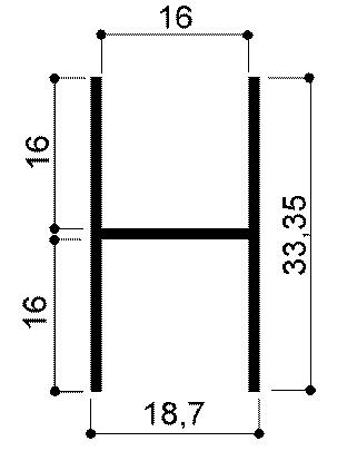 code art. FM3208 : special aluminum profile