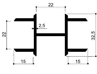 code art. FM3213 : special aluminum profile